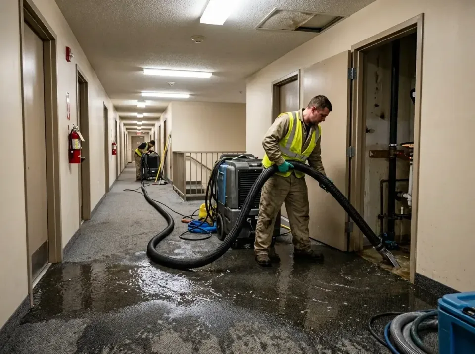 multi-unit-apartment-hallway-f-005 — frequently asked questions, Emergency Burst Pipe Water Extraction & Removal in Sixteen…
